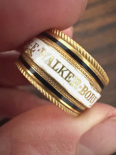 Antique 22k gold enamel - gold,
