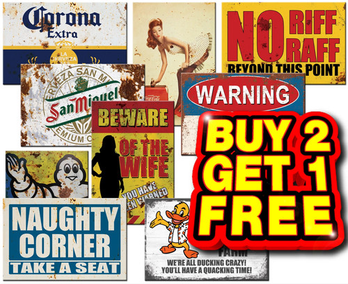 Large metal signs - bar, pub