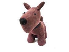 Charming red fabric dog door - red,