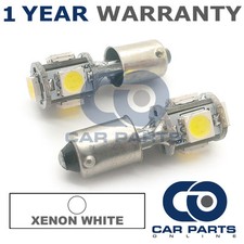 2X XENON WHITE BA9S T4W 233