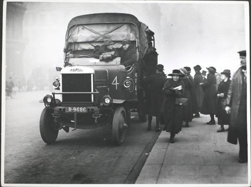 Motor lorries carrying