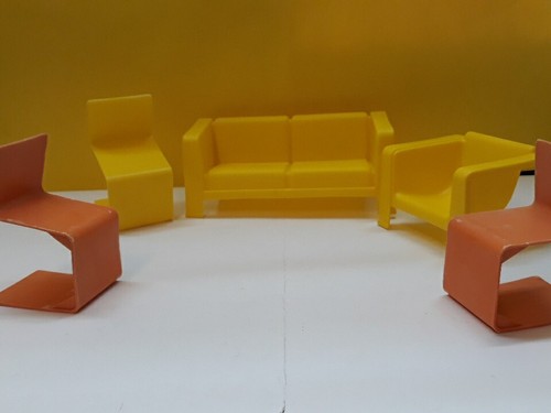 Barbie mattel chairs sofa home - barbie,