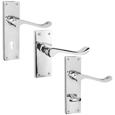 Door Handles Chrome Scroll
