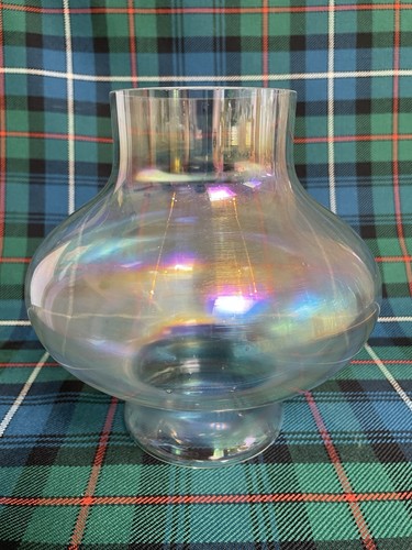 Bulbous iridescent glass - iridescent, vase