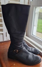 Clarks Black Leather Knee High