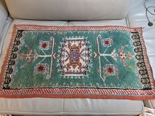 Handmade Turkish Vintage Rug Wool Farmhouse 36" x 19.5"