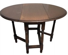 Vintage Oak Drop Leaf Table Gate Leg Height 49cm