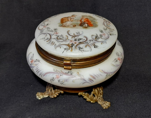 Antique opaline glass dresser - opaline,