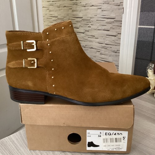 Ladies next tan suede studded - next,