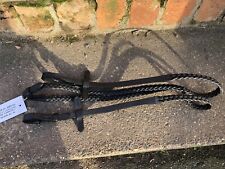 CLEARANCE NEW BLACK PLAITED REINS SMALL PONY SIZE