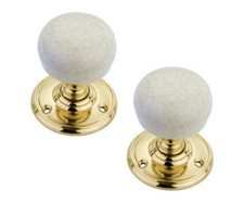 Door Knobs Polished Brass Rose