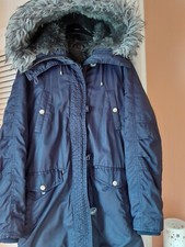 Topshop Fur Lined Mod Parka Size 10