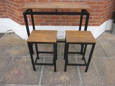BREAKFAST BAR TABLE AND TWO STOOLS