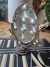 Vintage ART DECO CHROME Naked lady mirror frame advertising piece 