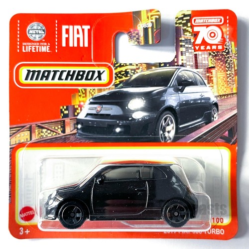 Fiat 500 turbo black - turbo, matchbox