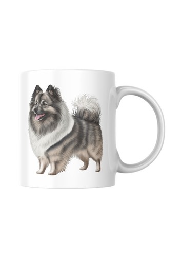 Keeshond dog mug can - keeshond, mug,