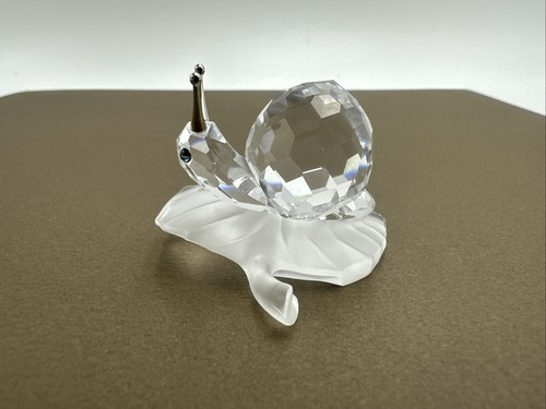 Swarovski crystal snail - crystal, on
