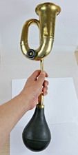 Rubber Bulb Retro Bugle Horn Brass for Vintage Car or Cycle Bike Early 20th