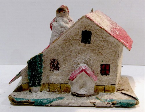 Vintage christmas house putz - house,