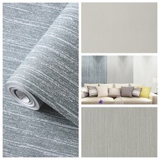 Grey Textured Thick Plain Wallpaper Heavy Embossed Non-Woven Fabric Wallpaper
