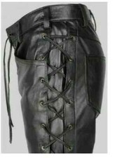Mens Real Leather Bikers Pants