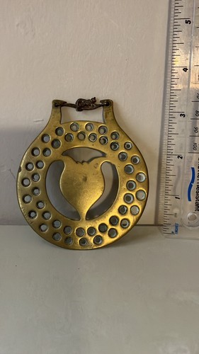 Large vintage horse brass - large,
