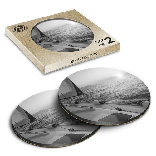 Boxed round coasters bw - x,