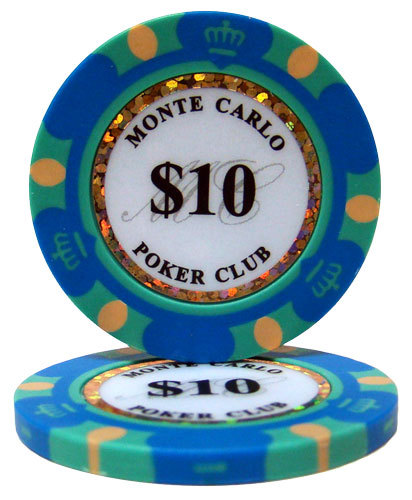Blue monte carlo poker - 50, $10