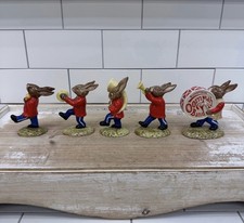 Royal Doulton Bunnykins Golden Jubilee Oompah Band Figurines Set of 5, 1983-1984