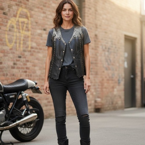 Tribe america leather vest - tribe,