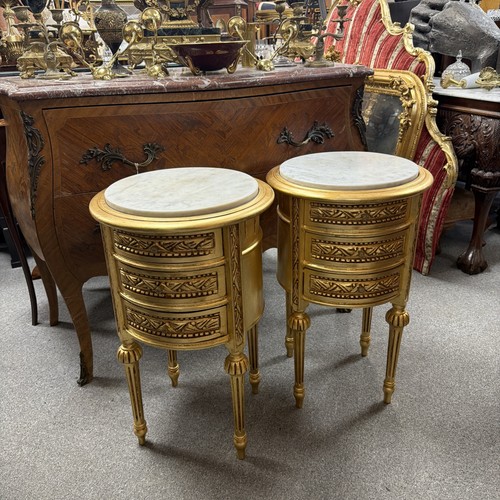 Pair round french - gilt, louis