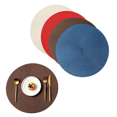 38cm round placemats washable - 38cm,
