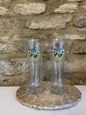Ayinger German Wheat Beer Glasses X2 Half Pint Man Cave Home Bar Pub