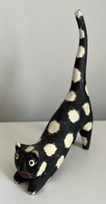 Rustic Wooden Hand Painted Cat