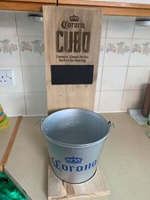 NEW WOODEN  CORONA ICE BUCKET