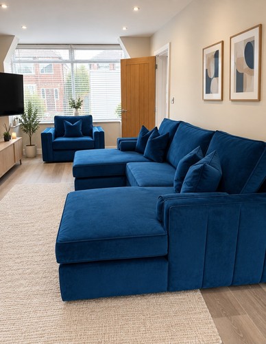 Large corner sofa lilly plush - large,