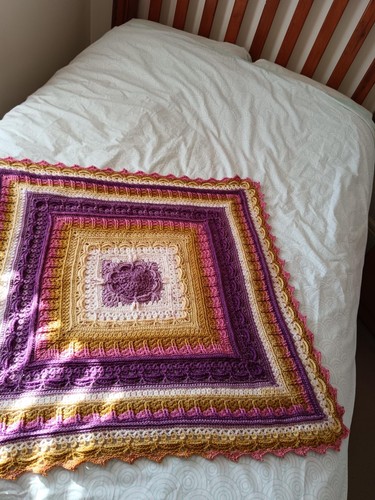 Hand crochet blanket - , throw