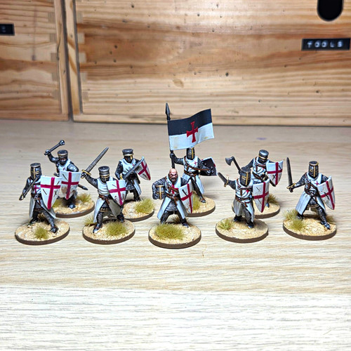 Painted medieval crusader - medieval,