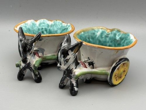 Vintage ceramic donkey - 2x, &