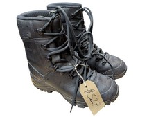 LOWA German Army SF Issue Black Leather GoreTex Vibram Boots Size 7 UK #327
