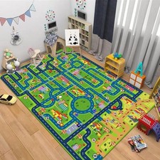 Giant Kids City Road Map Play Mat Childrens Car Road Carpet Rug Playmat