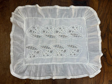 ANTIQUE TEXTILE - Embroidered pillowcase - early 20th century