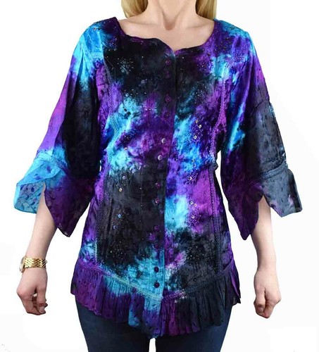 Jordash blouse teal navy - teal, lx
