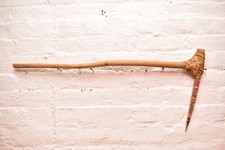 VINTAGE CARVED WOOD ADZE AXE