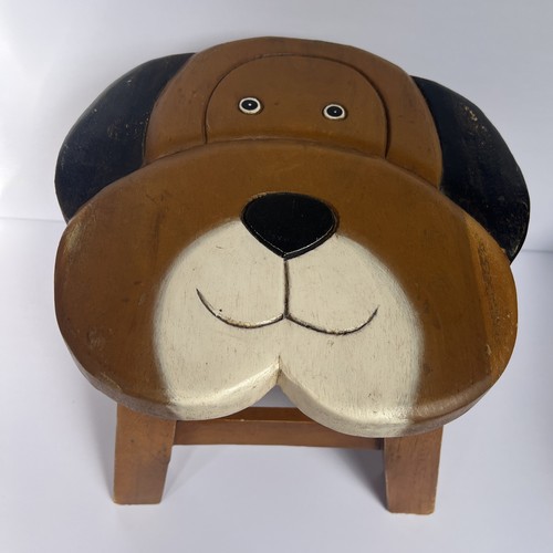 Handmade wooden puppy - wooden, foot