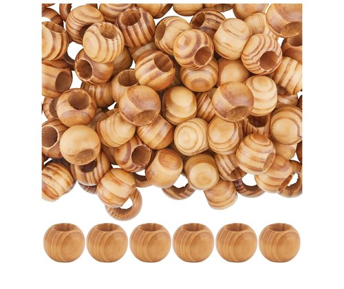 100pcs large hole wooden beads - hole,