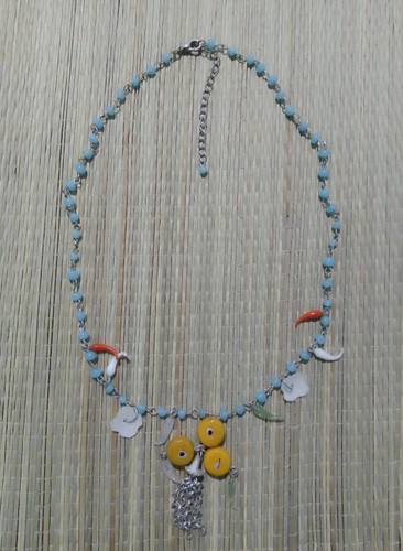 Costume necklace blue - costume,