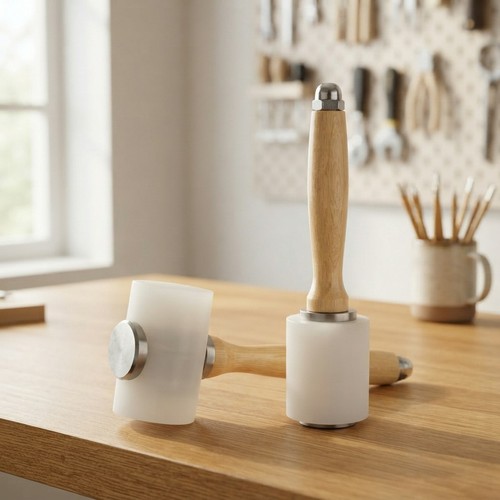 Leather carving mallet - leather,