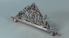 VICTORIAN SILVER MENU CARD HOLDER 1893 STERLING VICTORIAN 27G ANTIQUE