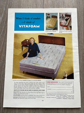 original large colour advert 1960 . vitafoam & semtex modern flooring
